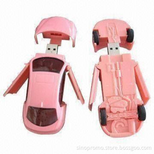 Car-shaped USB Flash Drive, Made of ABS Material, Various Colors Available